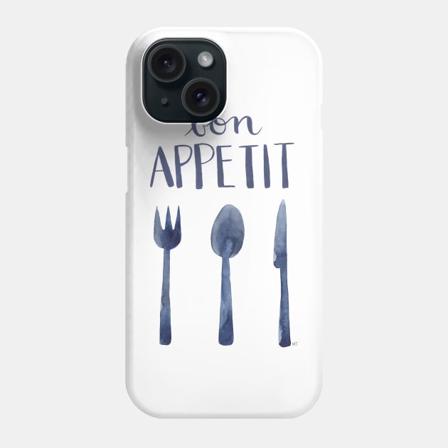 Bon Appetit - Blue Phone Case by monitdesign