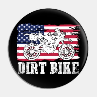 Motocross Bike Motorcycle Dirt Bike Pride Flag Pin