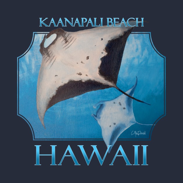 Kaanapali Beach Hawaii Manta Rays Sea Rays Ocean by CMacDonaldArt