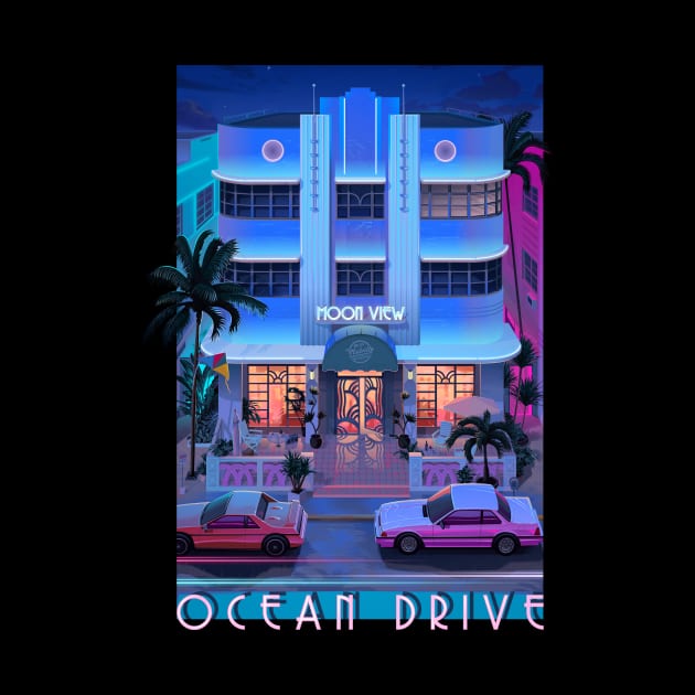 Ocean Drive Night by Mr.Melville