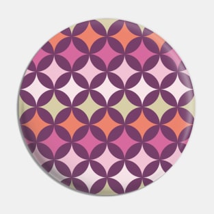 Geometric Pattern: Circle Nested: Orchid Pin