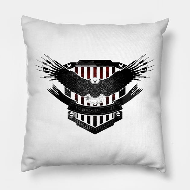 freedom eagle old Pillow by arxitrav