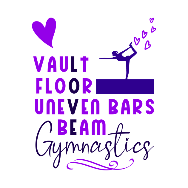 Gymnastics Vault, Bars, Beam, Floor Love by starlit-studios