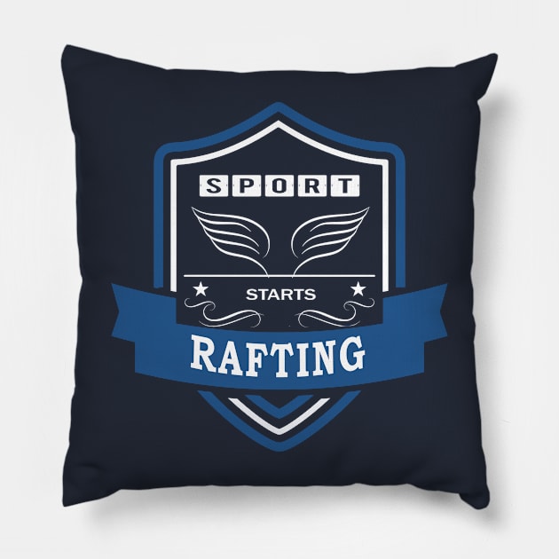 Rafting Sport Pillow by Creative Has