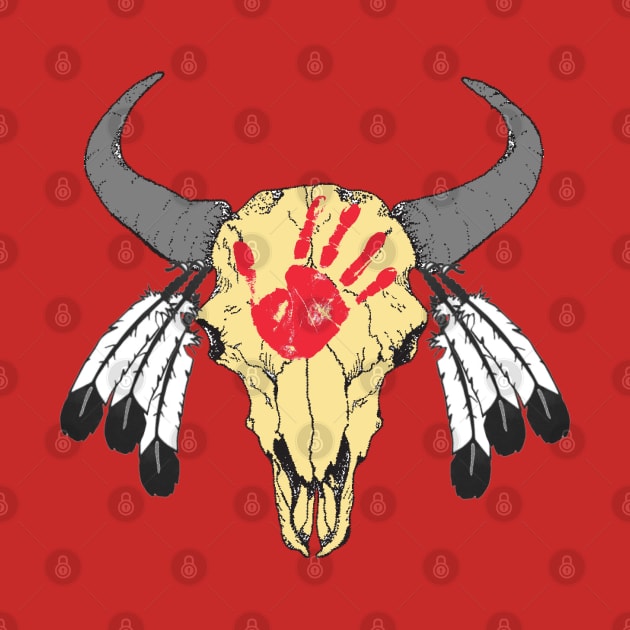 Bison Skull 4 by Brightfeather