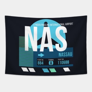 Nassau (NAS) Airport Code Baggage Tag Tapestry