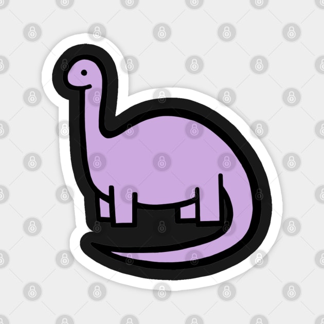 Lilac Dinosaur on Pastel Pink Magnet by UndrDesertMoons