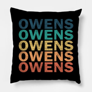 Owens Name T Shirt - Owens Vintage Retro Name Gift Item Tee Pillow