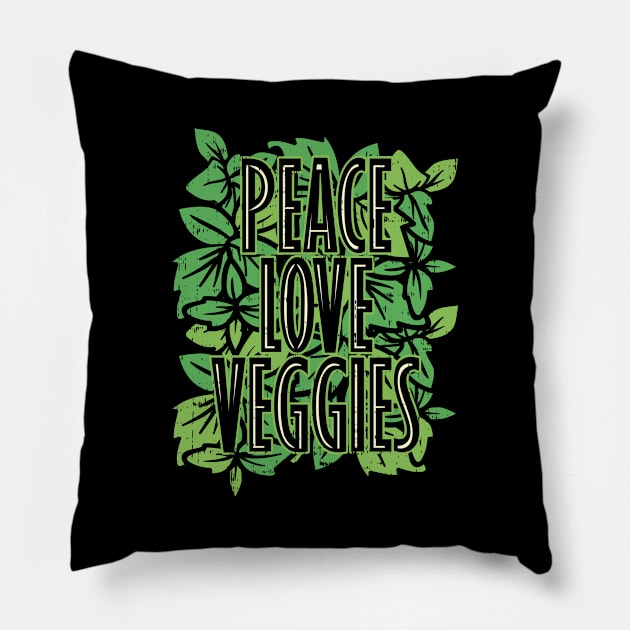 Vegan Vegetarian Plants Pillow by Shiva121