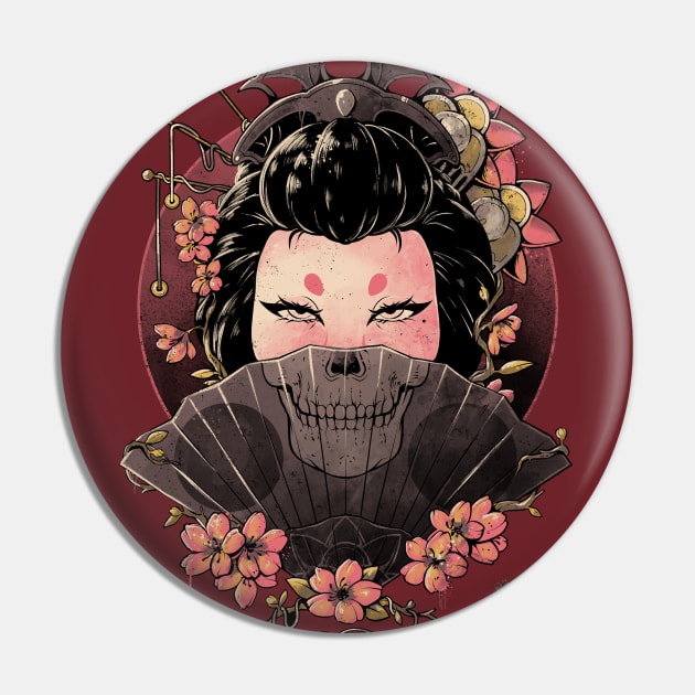 Death and Mystery - Skull Dark Geisha Gift Pin by eduely