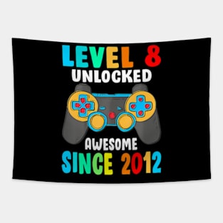 Level 8  Awesome Since 2012-8th Birthday Tapestry