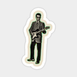 Retro Buddy Holly Magnet