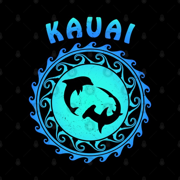 Kauai dolphin and hammerhead shark by NicGrayTees