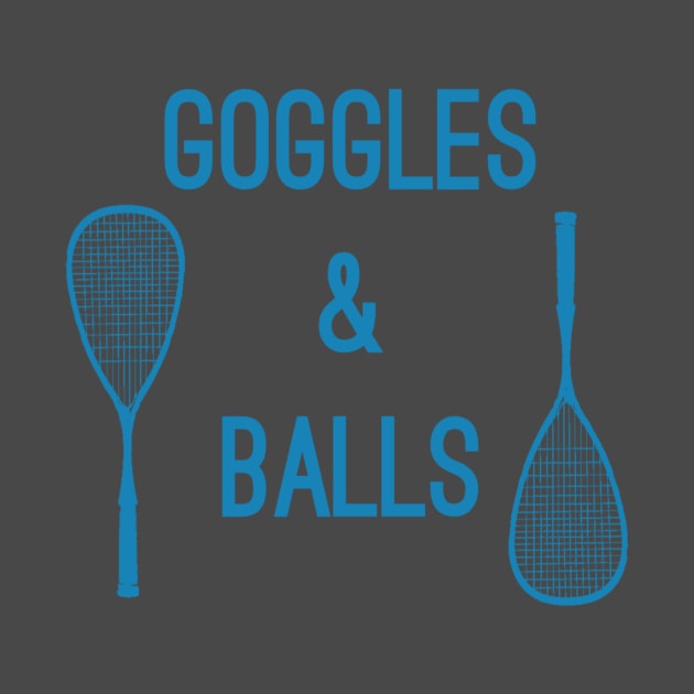 Squash goggles and balls blue by Sloop