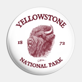 Yellowstone National Park, Tough Old Bison Pin