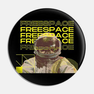 Astronaut in Free Space Pin