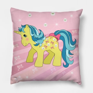Blue-haired unicorn Pillow