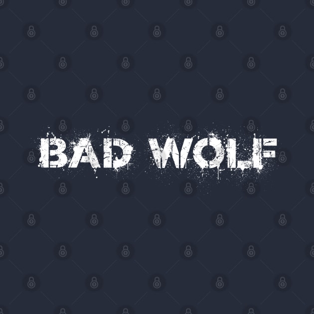 White Spray Painted Bad Wolf by Neon-Light