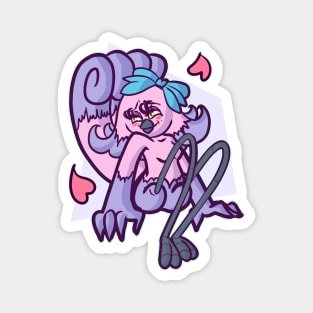 Cute Pink Bird Girl Magnet