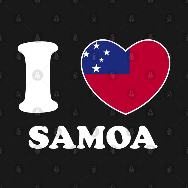 I Love Samoa Heart Flag Women Men Kids Souvenir by BramCrye