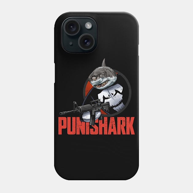 Punishark - red Phone Case by ThirteenthFloor