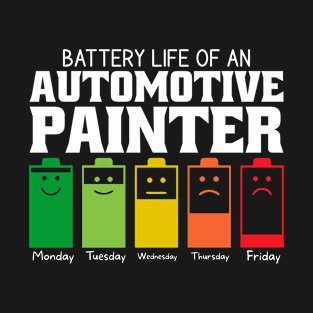 Battery Life Of An Automotive Painter T-Shirt