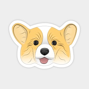 cute corgi puppy face Magnet