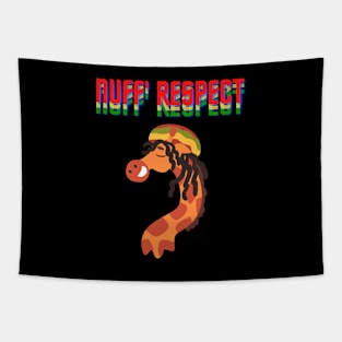 Nuff' respect rasta giraffe Tapestry