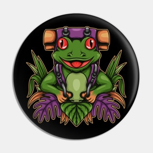 Frog Backpacker Pin