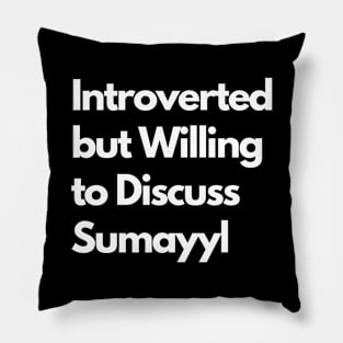 Introverted but Willing to Discuss Sumayyl Pillow