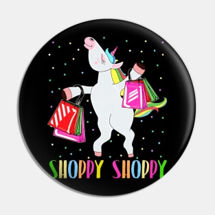 Unicorn Shoppy Funny Shoppy Unicorn Pin