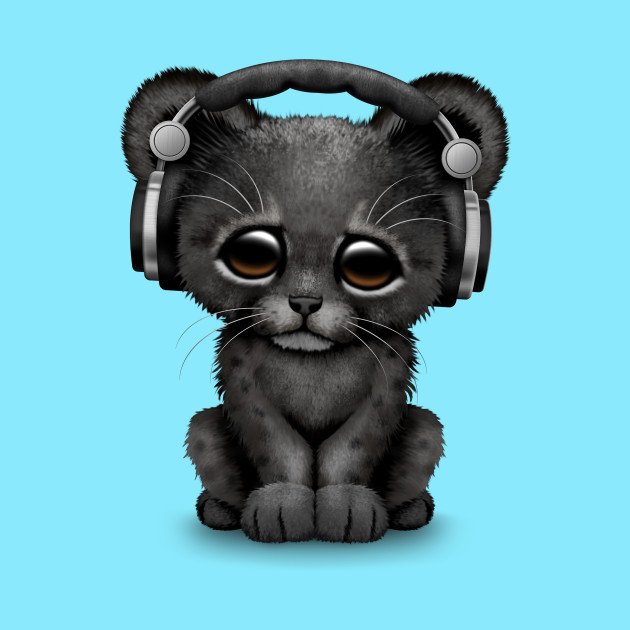 INDI: Cat Wearing Headphones Logo