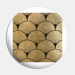 Art Deco elegance - golden fan Pin