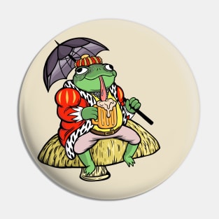 Relaxing Frog King Pin