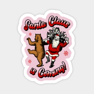 Merry Christmas gift Santa Claus is coming Magnet
