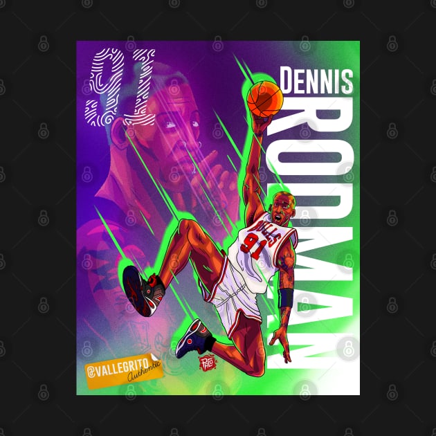 Dennis Rodman by Vallegrito