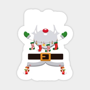 Plumber Claus Santa Christmas Costume Pajama Magnet