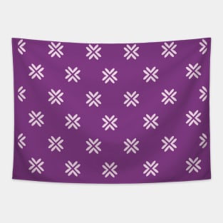 Minimal Cross Pattern Purple Tapestry