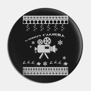 Merry Christmas VIDEO CAMERA Pin