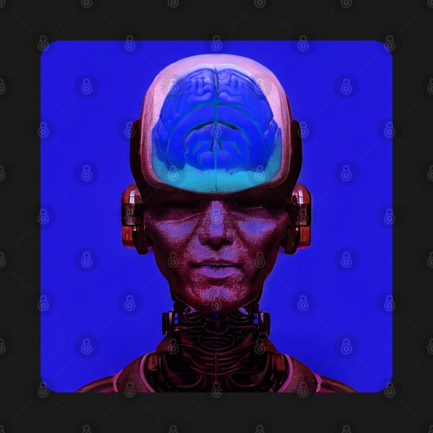 Brainiac - a cyborg with a visible brain by Pikantz