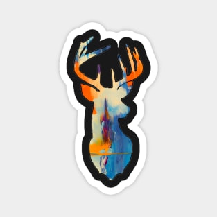 Abstract stag bust - deer Magnet