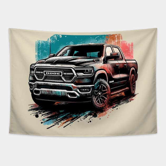 Dodge Ram 1500 Tapestry by Vehicles-Art