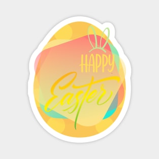 Happy Easter - Egg - Green - Rabbit ears Magnet