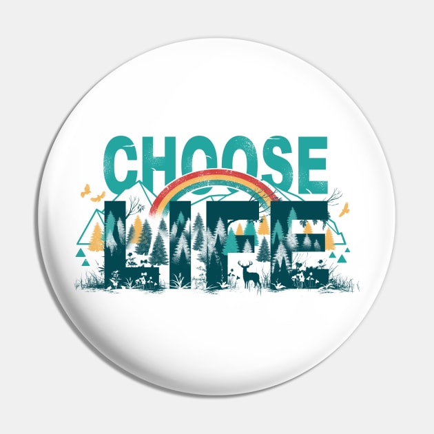 Choose to Live the Life Pin by Vincent Trinidad Art