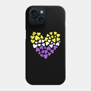 Non Binary Heart Phone Case