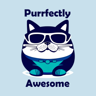 Blue cool cat T-Shirt