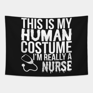 Halloween Funny Gift - This Is My Human Costume Nu Tapestry