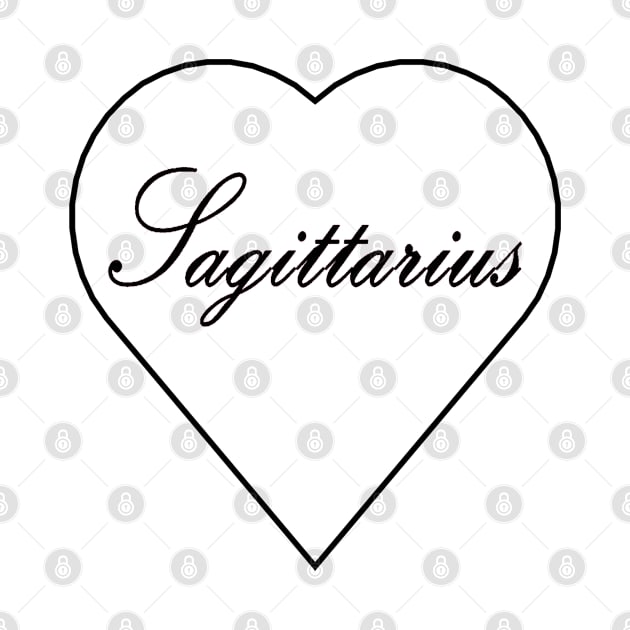 Sagittarius Zodiac Heart by Steph Elle