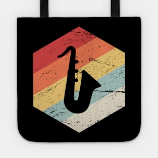 Retro Vintage Saxophone Icon Tote