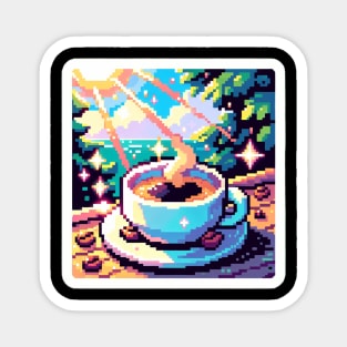 Coffee Pixel Poster Water Vintage Since Magnet